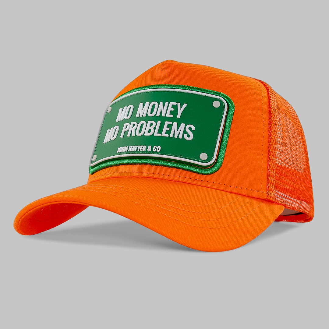 Mo Money Mo Problems Orange Trucker Cap