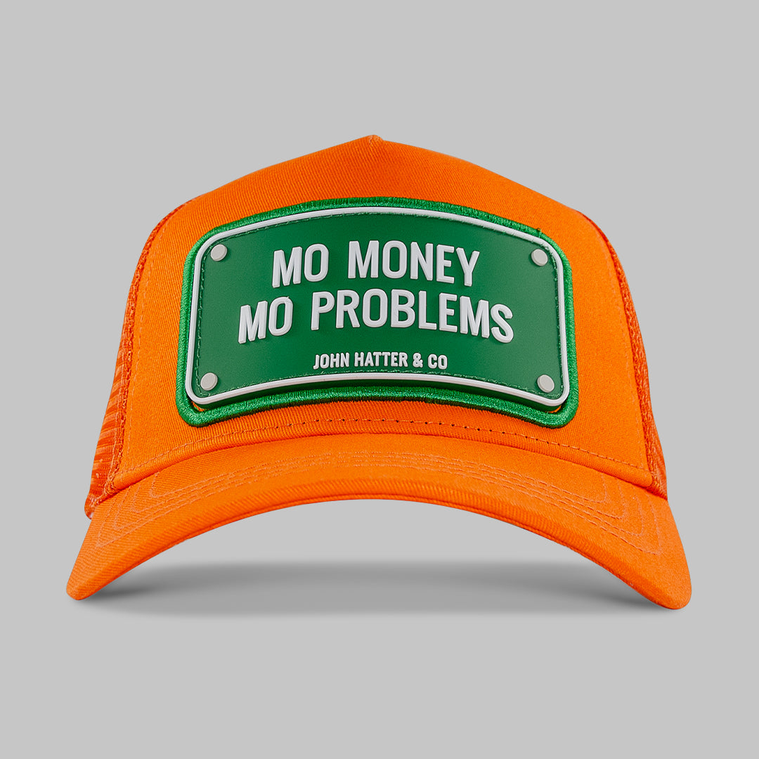 Mo Money Mo Problems Orange Trucker Cap