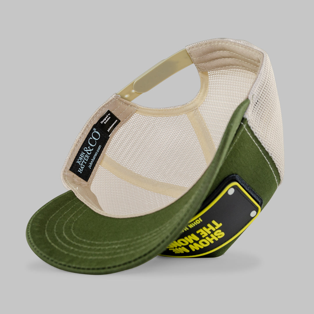 Show Me The Money Olive Green Trucker Cap