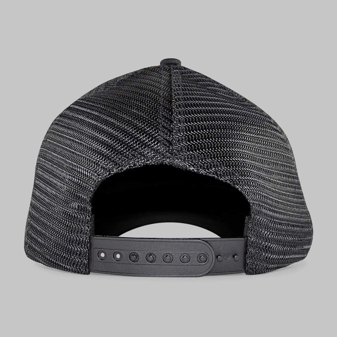 Work Hard Black Trucker Cap